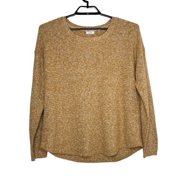 FATFACE Womens Knit Pullover Sweater Marble Mustard Yellow Size 14 Lightweight - Picture 1 of 6